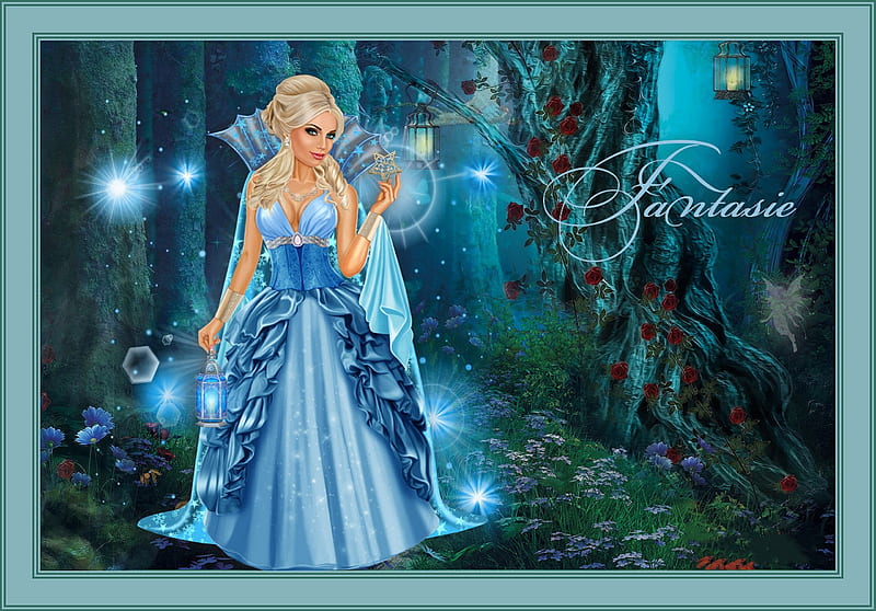 1920x1080px, 1080P free download | FANTASIE, FANTASY, DRESS, BLUE