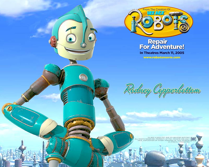 Robots, Rodney Copperbottom, robots, 3d animation, 20th fox, rodney HD wallpaper | Peakpx