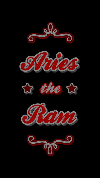 ARIES THE RAM astrology celestial gray red stars sun sign