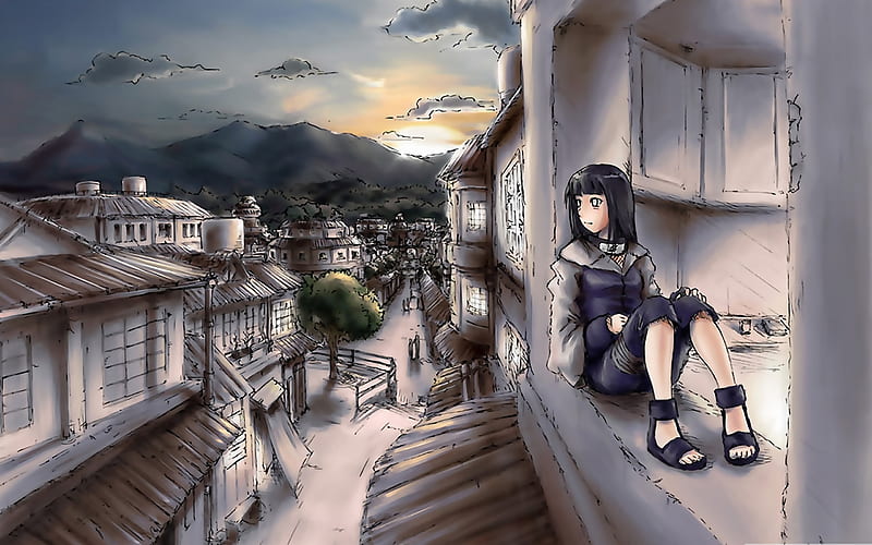 Naruto Hinata Hyuuga-Cartoon characters, HD wallpaper