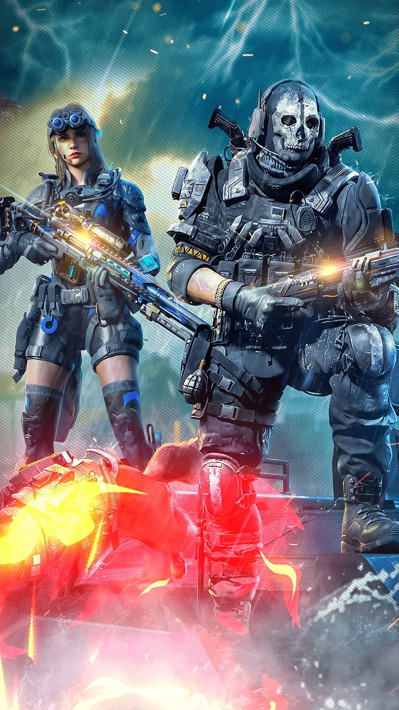 Call of duty mobile, ghodt retribution, art, ghost, codm, fictional character, HD phone wallpaper