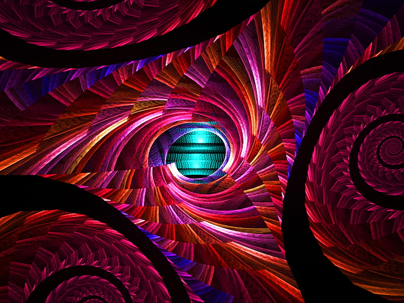 Dragon Nest, dark red, swirl, abstract, fractal, HD wallpaper | Peakpx