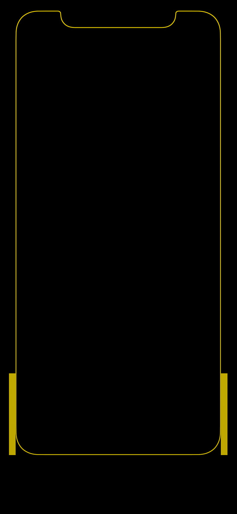 the X yellow, black, border, edge, iphonex, thex, HD phone wallpaper