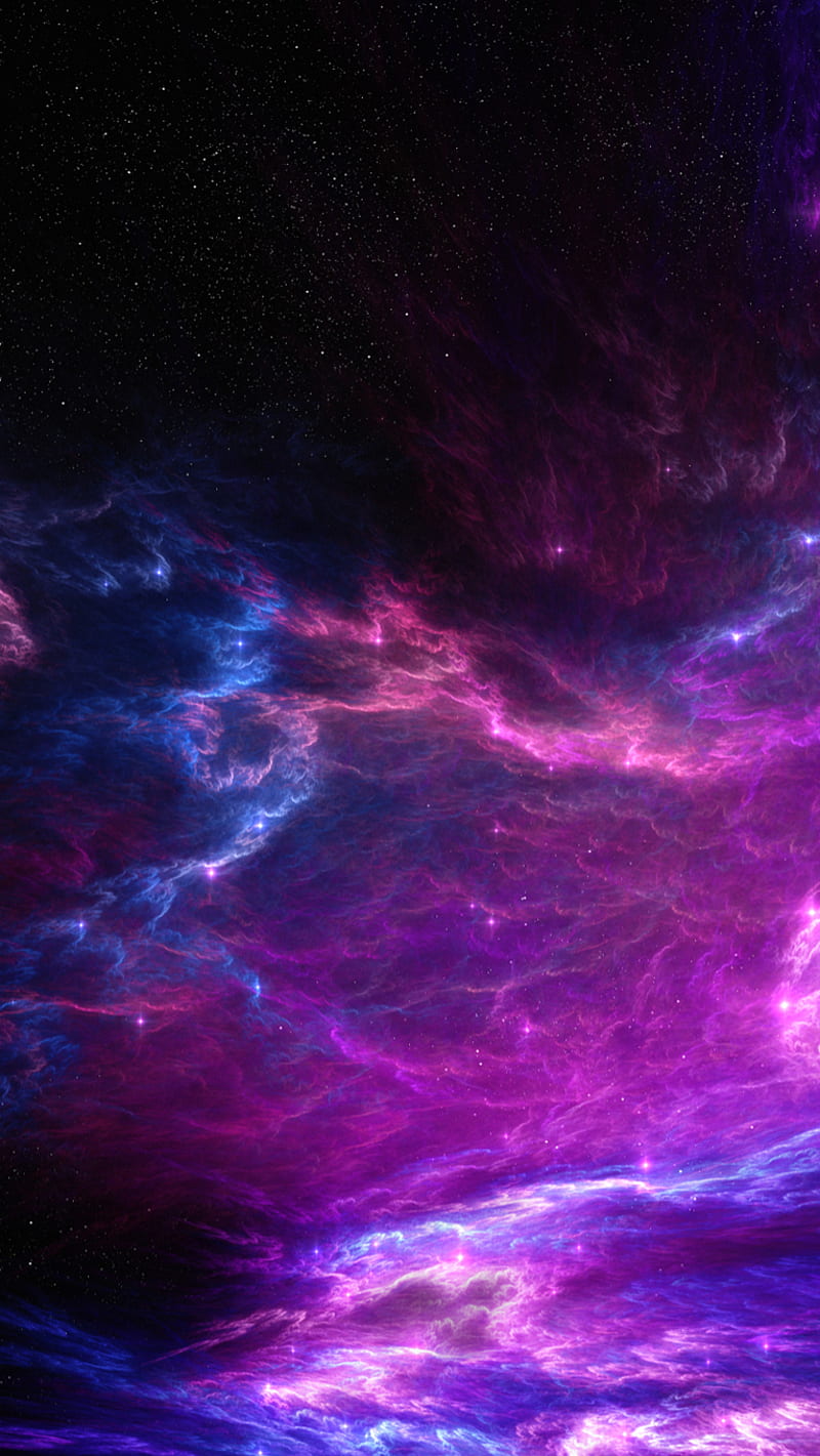 High Def Space, blue, galaxy, physics, purple, stars, stellar, universe, HD phone wallpaper