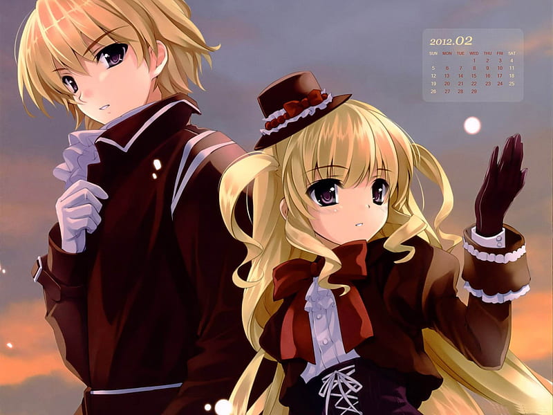 Anime 01-February 2012 calendar themes, HD wallpaper