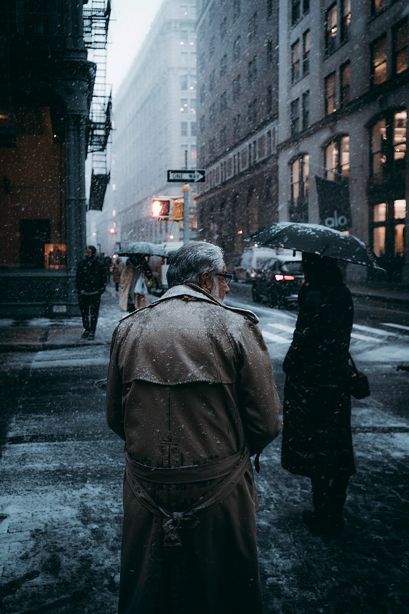 men, people, cold, city, winter, HD phone wallpaper