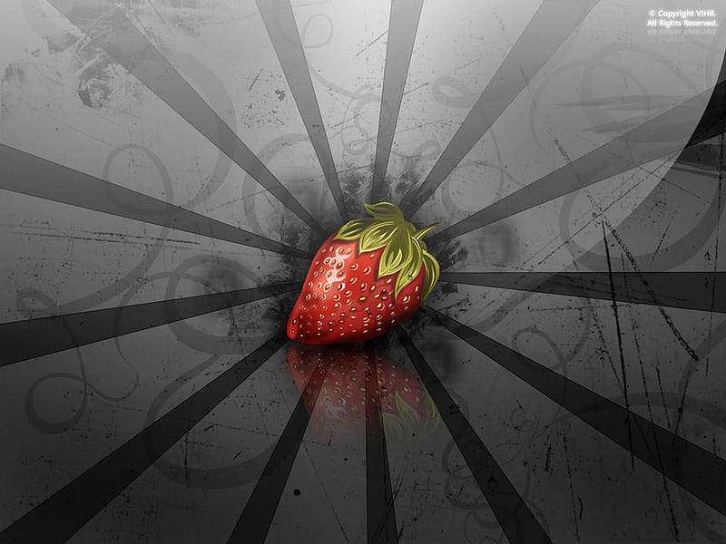 Strawberry Madness, fruit, 3d, cool, abstract, HD wallpaper | Peakpx