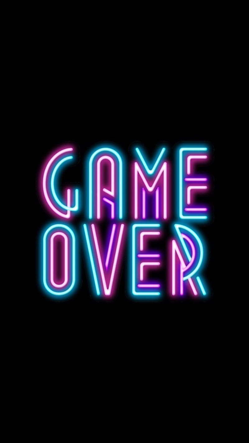Game over, giants, gym, gente, pink, vikings, new, neon, quotes, rap, sounds, HD phone wallpaper
