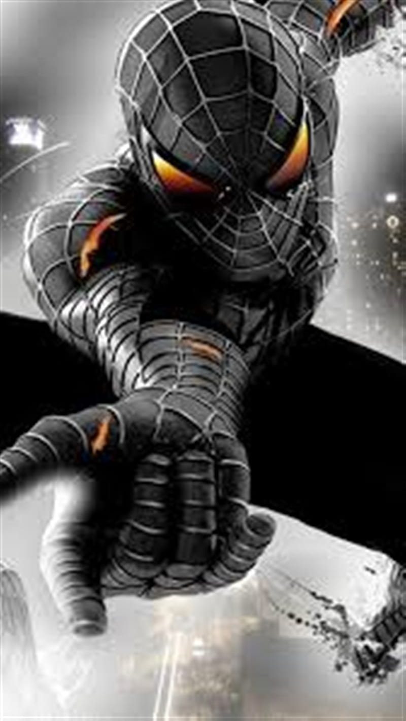 Spiderman, black, dark, spider, HD phone wallpaper