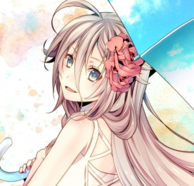 I A Cute Vocaloid Pretty Umbrella Face Ia Hd Wallpaper Peakpx