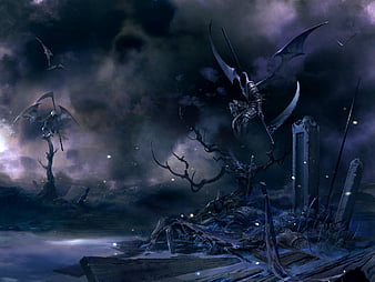 Dark horror gothic fantasy grim reaper death angel art scythe weapon  wallpaper, 1920x1200, 30511