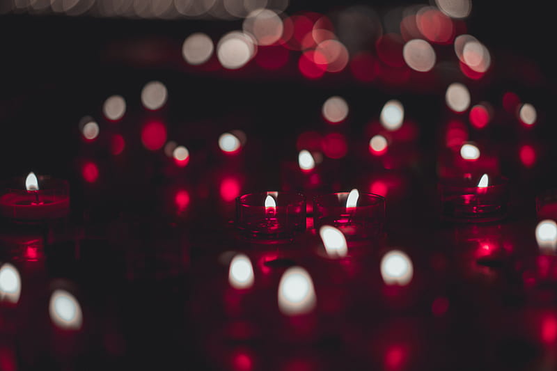 Close-Up of Red Candles, HD wallpaper