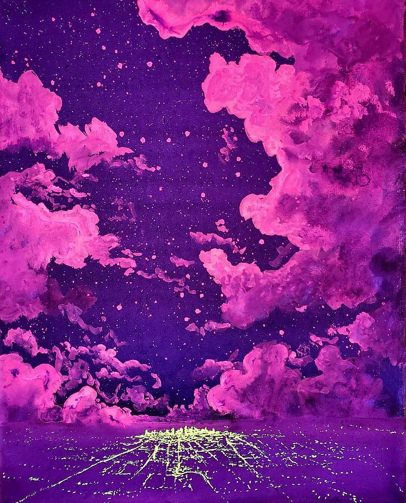 RoyalPurple Sky, lights neon, love purple, natural, neon, purple, space,  trails, HD phone wallpaper | Peakpx