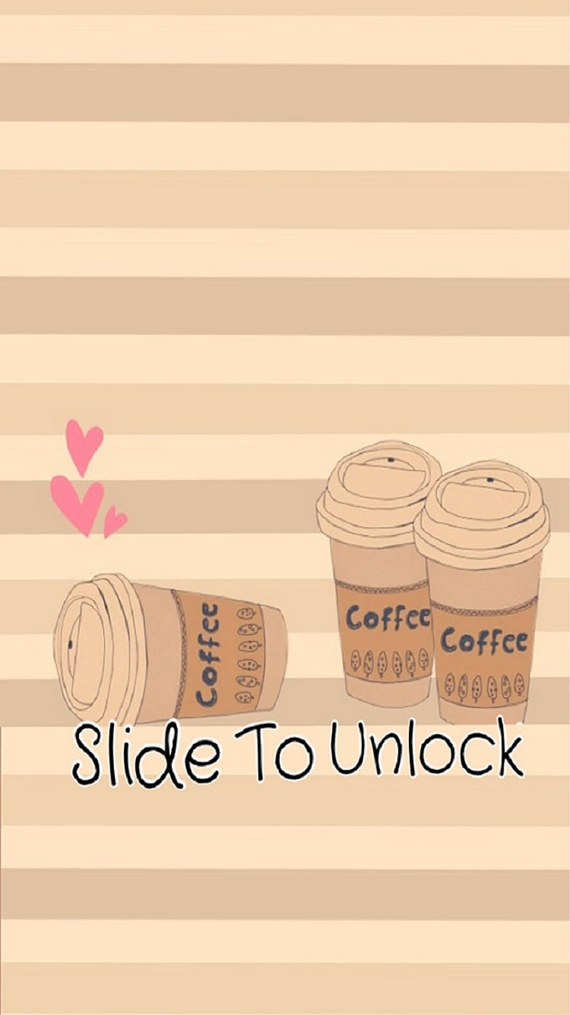 Slide To Unlock, coffee, cute, slide, unlock, HD phone wallpaper