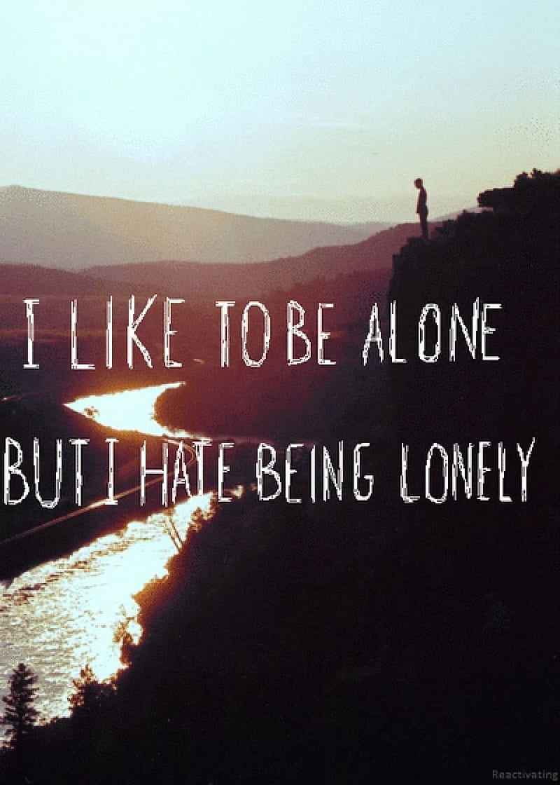 Lonely Quotes Feeling Stress And Alone - Poster - -, HD phone ...