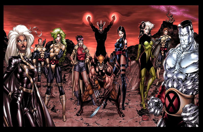 Jim Lee's X-Men, wolverine, storm, havok, banshee, HD wallpaper