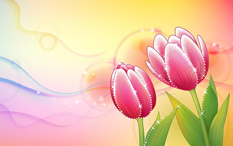 two tulips-Design Related, HD wallpaper