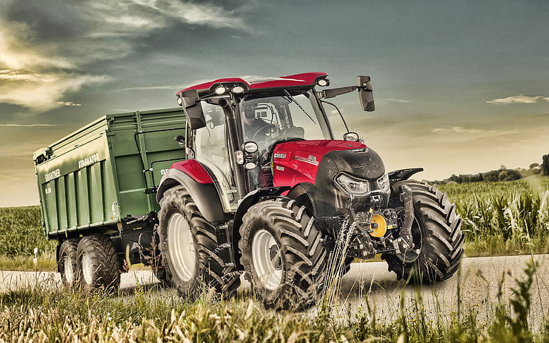 Case IH Versum 130 R, 2019 tractors, agricultural machinery, red tractor, agriculture, Case, HD wallpaper