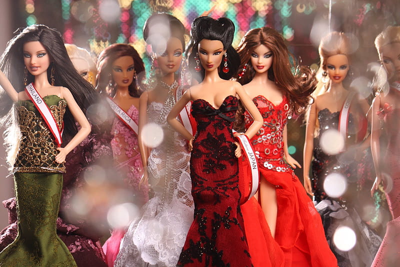 Evening Gown Backstage, dolls, graphy, barbie, beauty, pageant, abstract, HD wallpaper