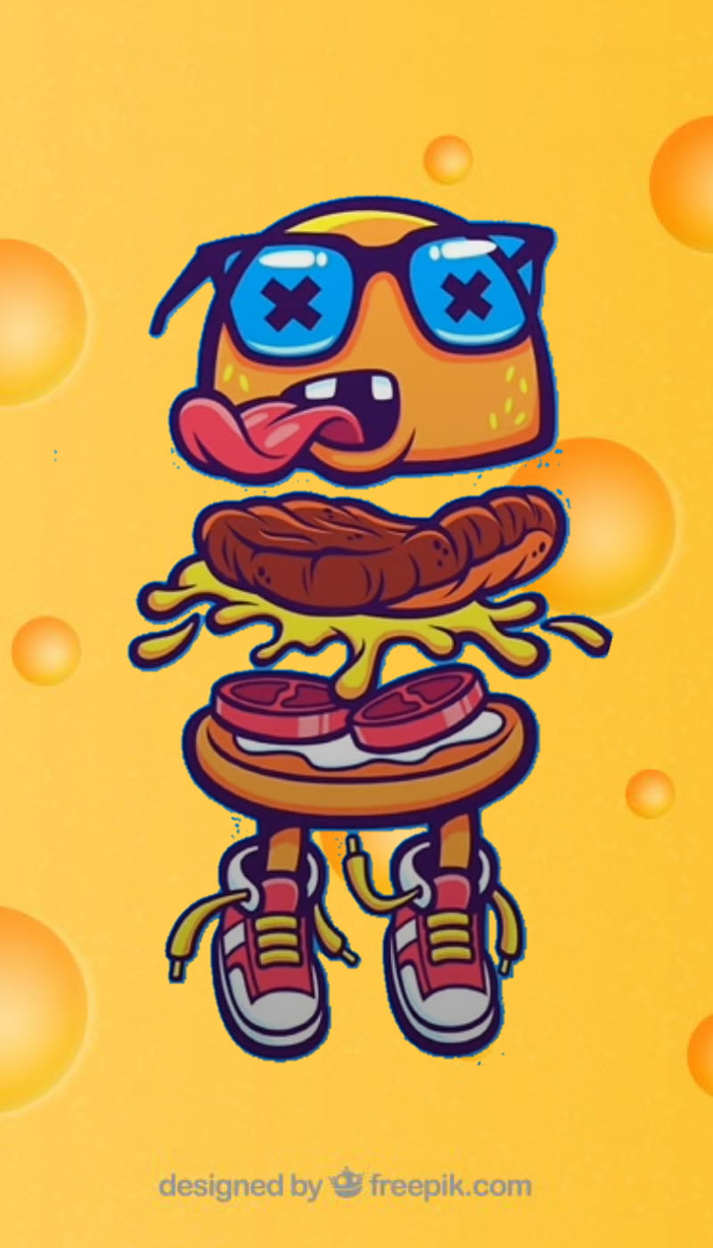Hamburguesa, cartoon, diet, pizza, you, HD phone wallpaper | Peakpx