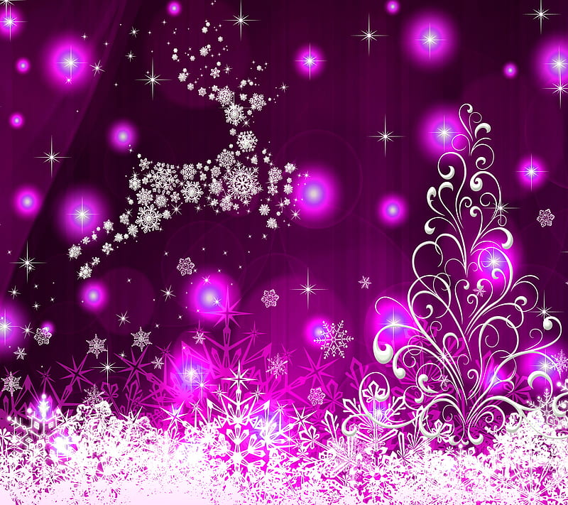 Purple Christmas, abstract vector, purple background, HD wallpaper