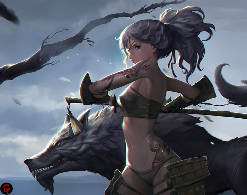 Anime Warrior Wolf Girl - Fan Art - Finished Projects - Blender Artists  Community