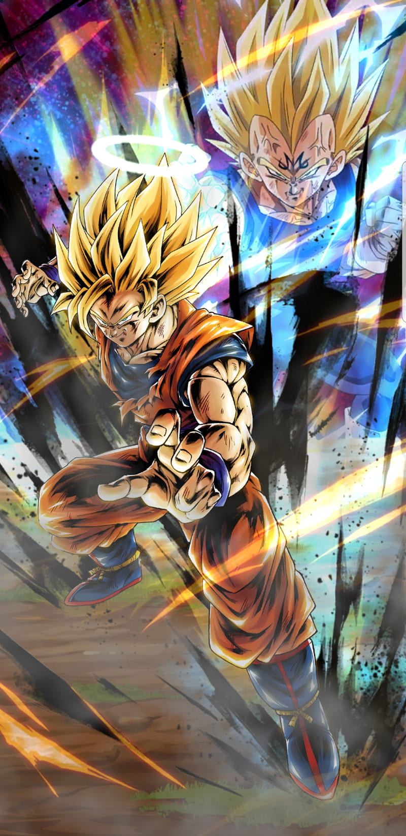 Goku SSJ2 vs Majin Vegeta SSJ2  Desenhos de anime, Tatuagens de anime,  Anime