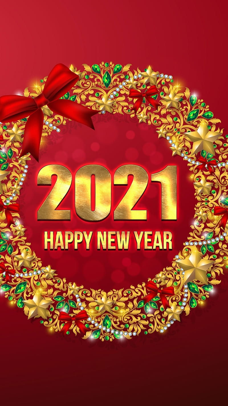 2021, happy new year, HD phone wallpaper