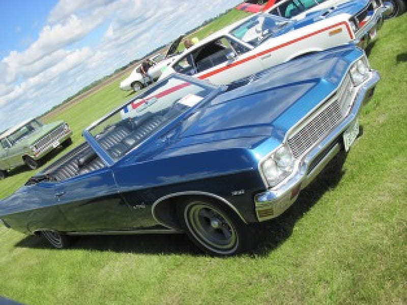 1970 Chevrolet Impala, graphy, headlights, Blue, Chevrolet, HD wallpaper