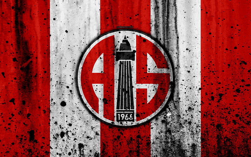 FC Antalyaspor Super Lig, logo, Turkey, soccer, football club, grunge, Antalyaspor, art, stone texture, Antalyaspor FC, HD wallpaper
