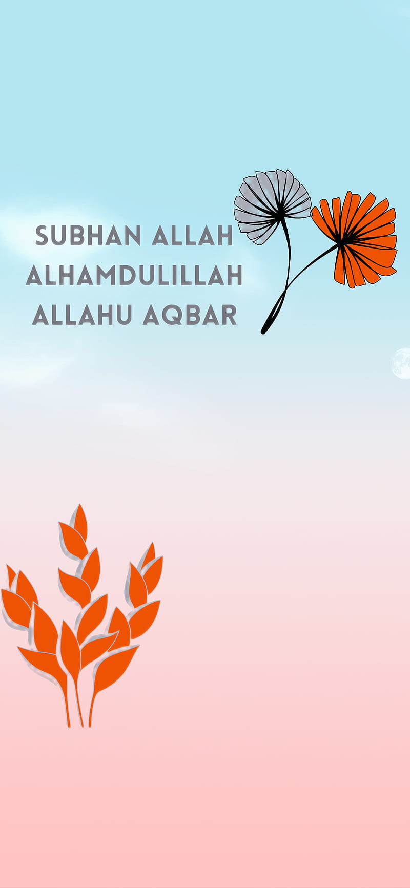 Islam, blue, clouds, dream, flower, nice, pink, sky, time, tree, HD phone wallpaper