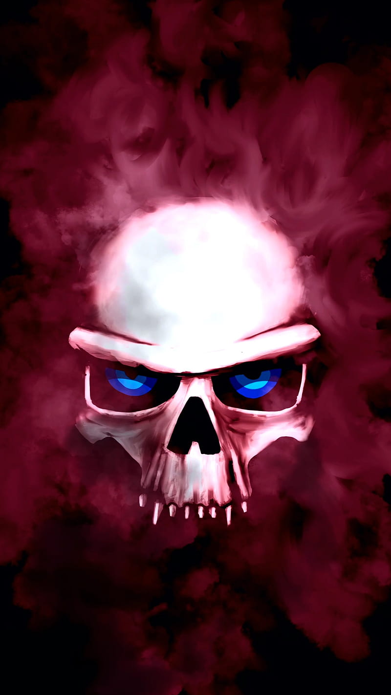 Smoking skull, red, skulls, smoke, swag, HD phone wallpaper | Peakpx