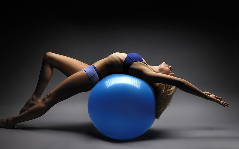 ball, fitness, exercise, gym, workout, HD wallpaper