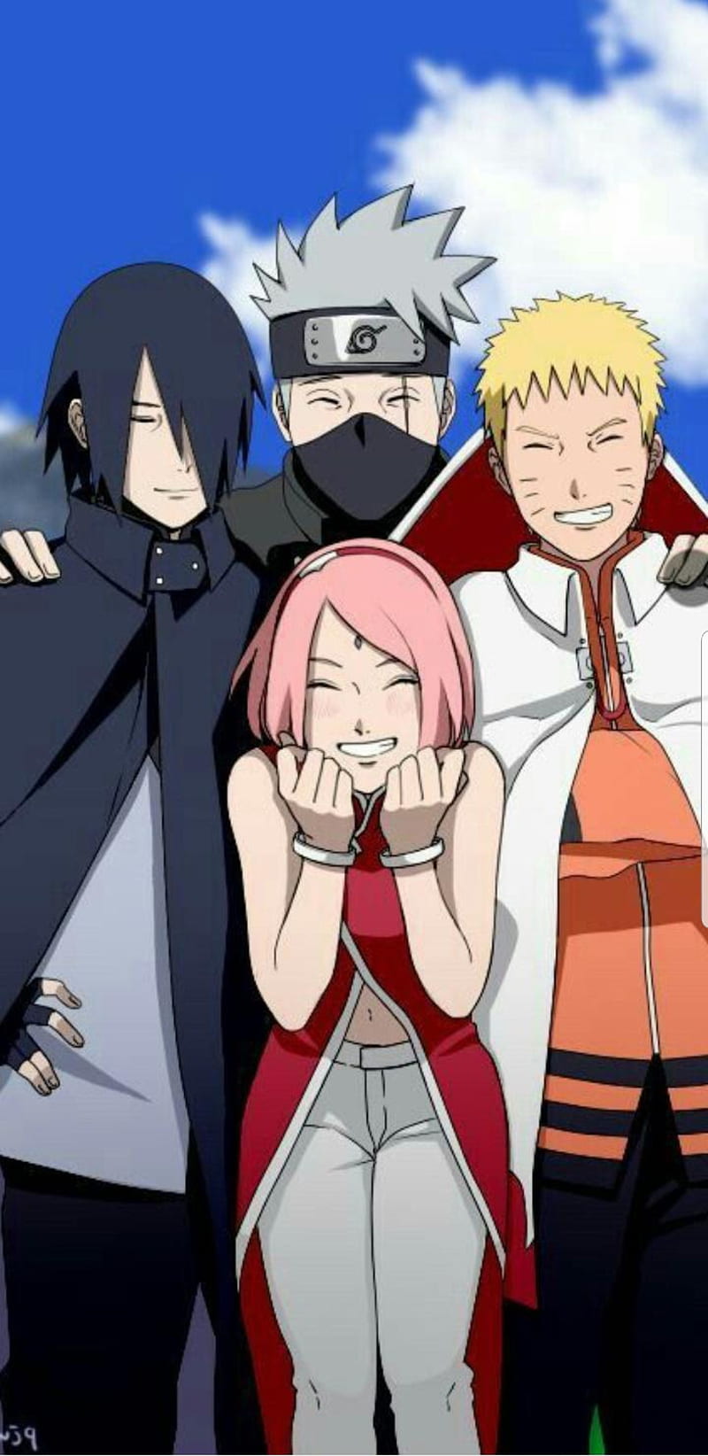 Team 7, anime, naruto, HD phone wallpaper