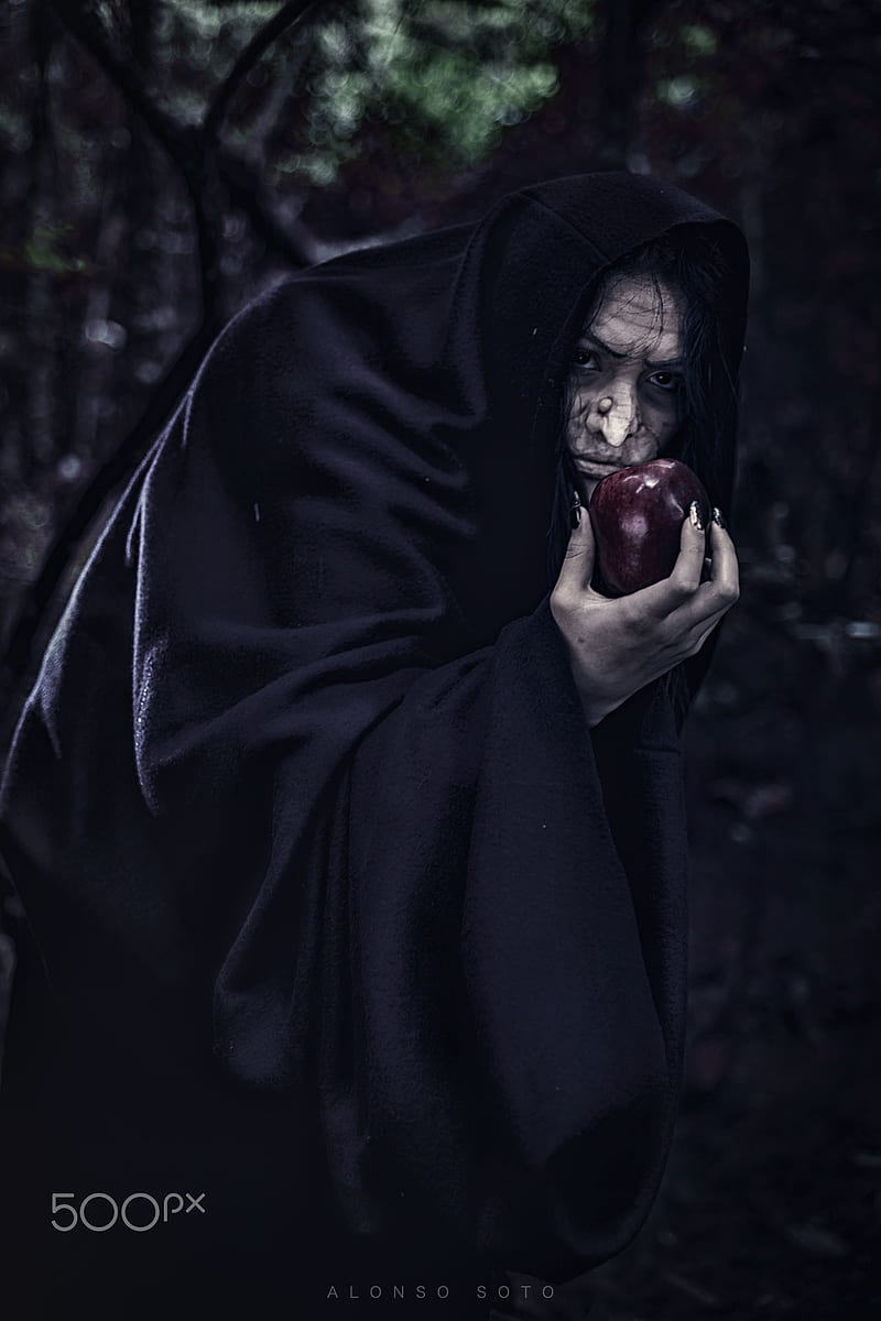 fantasy art, Alonso Soto, witch, apples, Snow White, HD phone wallpaper