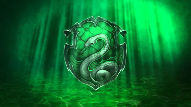 Slytherin Logo Dark Green Shadow Background Slytherin, HD wallpaper