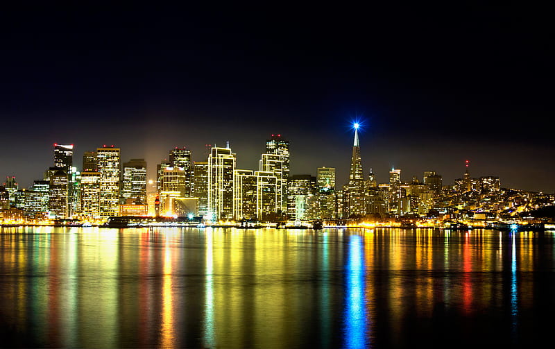 San Francisco Skylin, skyline, HD wallpaper