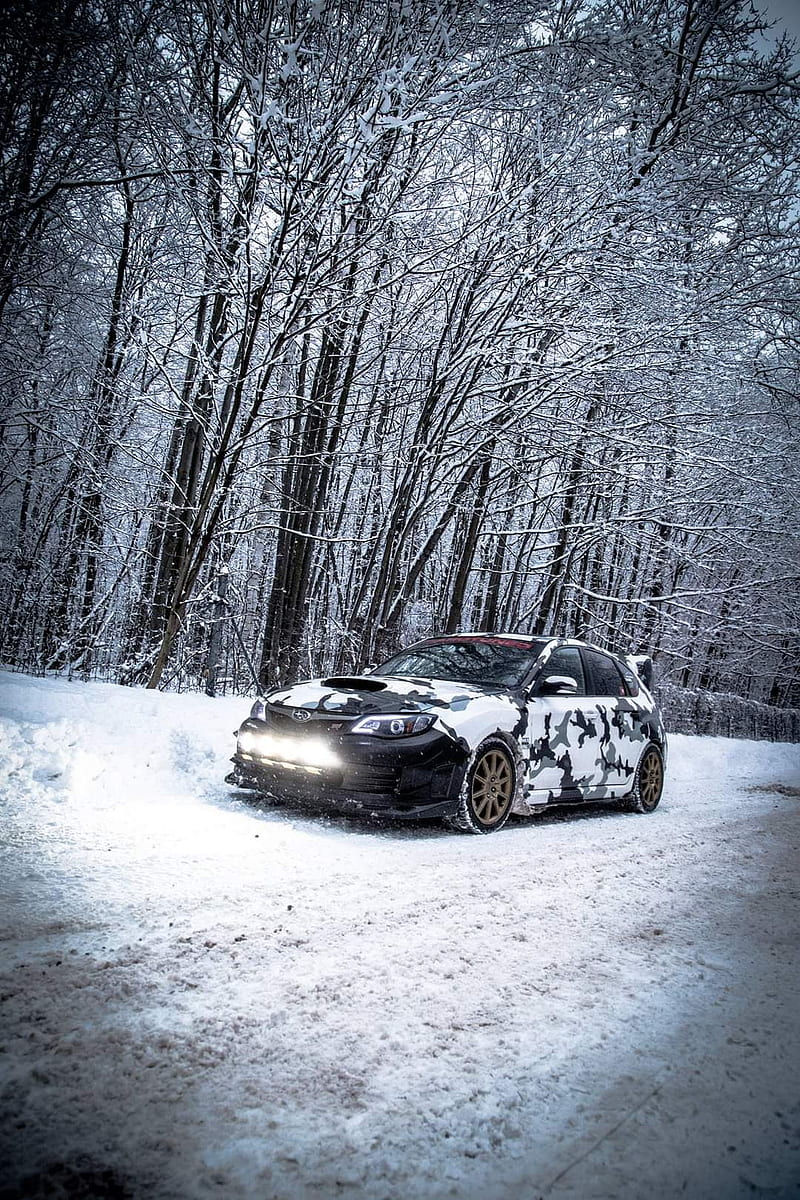 Subaru rally, car, class, fast, furious, need, snow, speed, sport, HD phone wallpaper