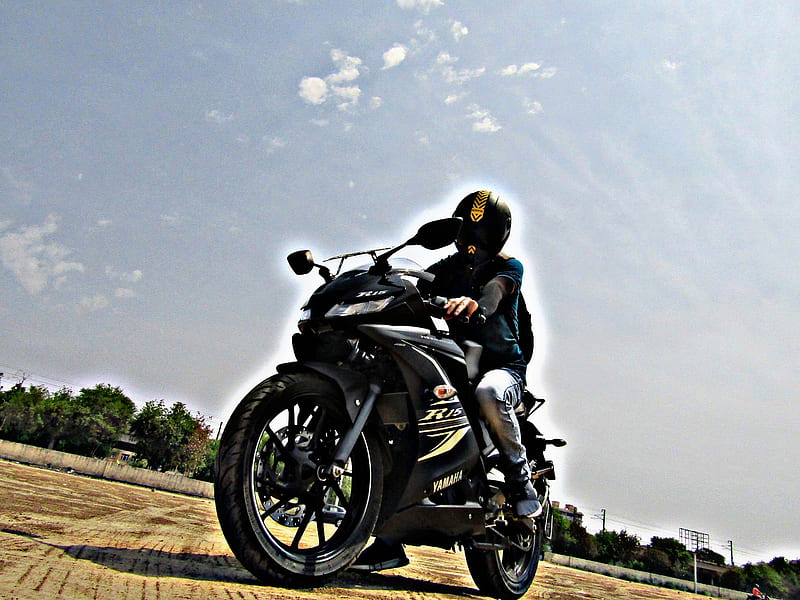 Yamaha r15v3, motorcycle, night, stunt, HD wallpaper | Peakpx