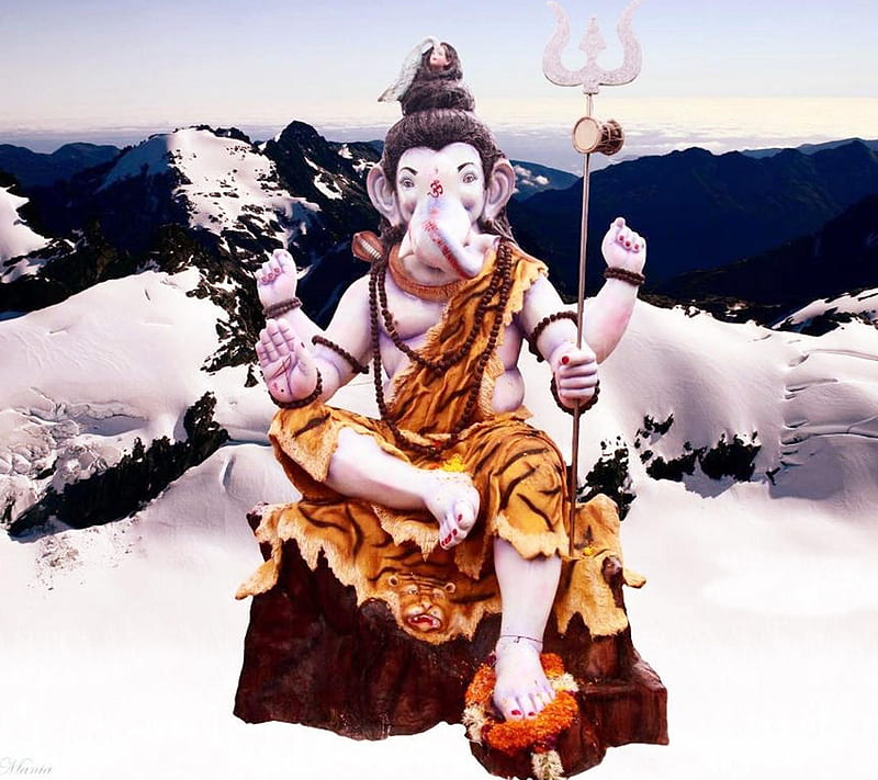 Shree Ganesh, ganesh ji, ganpati bappa, god, lord, om, HD wallpaper