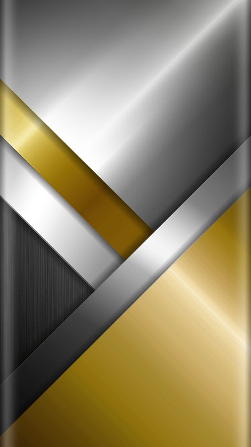 Abstract, beayty design, edge style, gold, gray, s7, silver, HD phone wallpaper