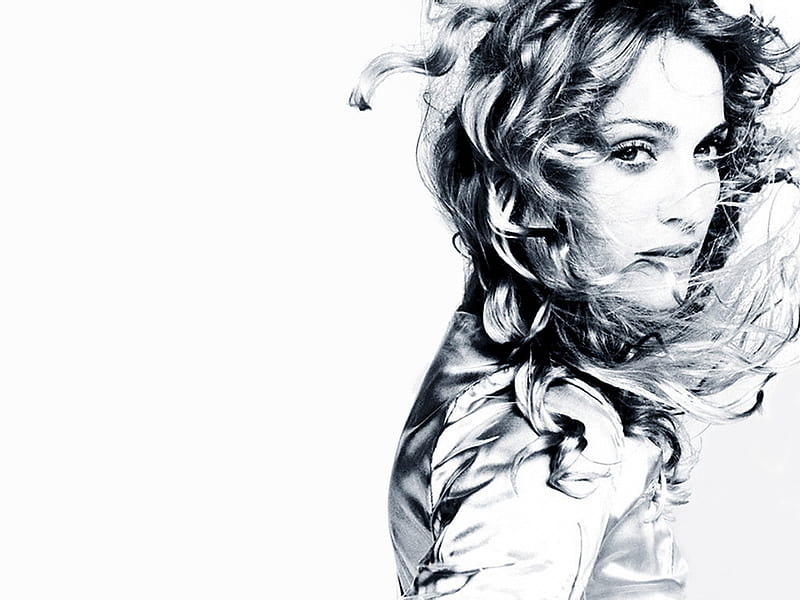 Madonna Ray Of Light, art, madonna, music, drawing, entertainment, black and white, HD wallpaper