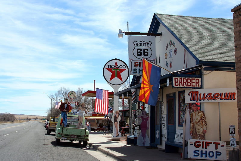 Historic Route 66, old town, route 66, historic, HD wallpaper