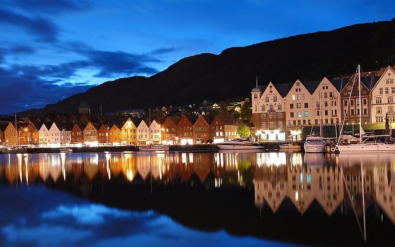 Seaside Town Norway travel-Urban Landscape, HD wallpaper