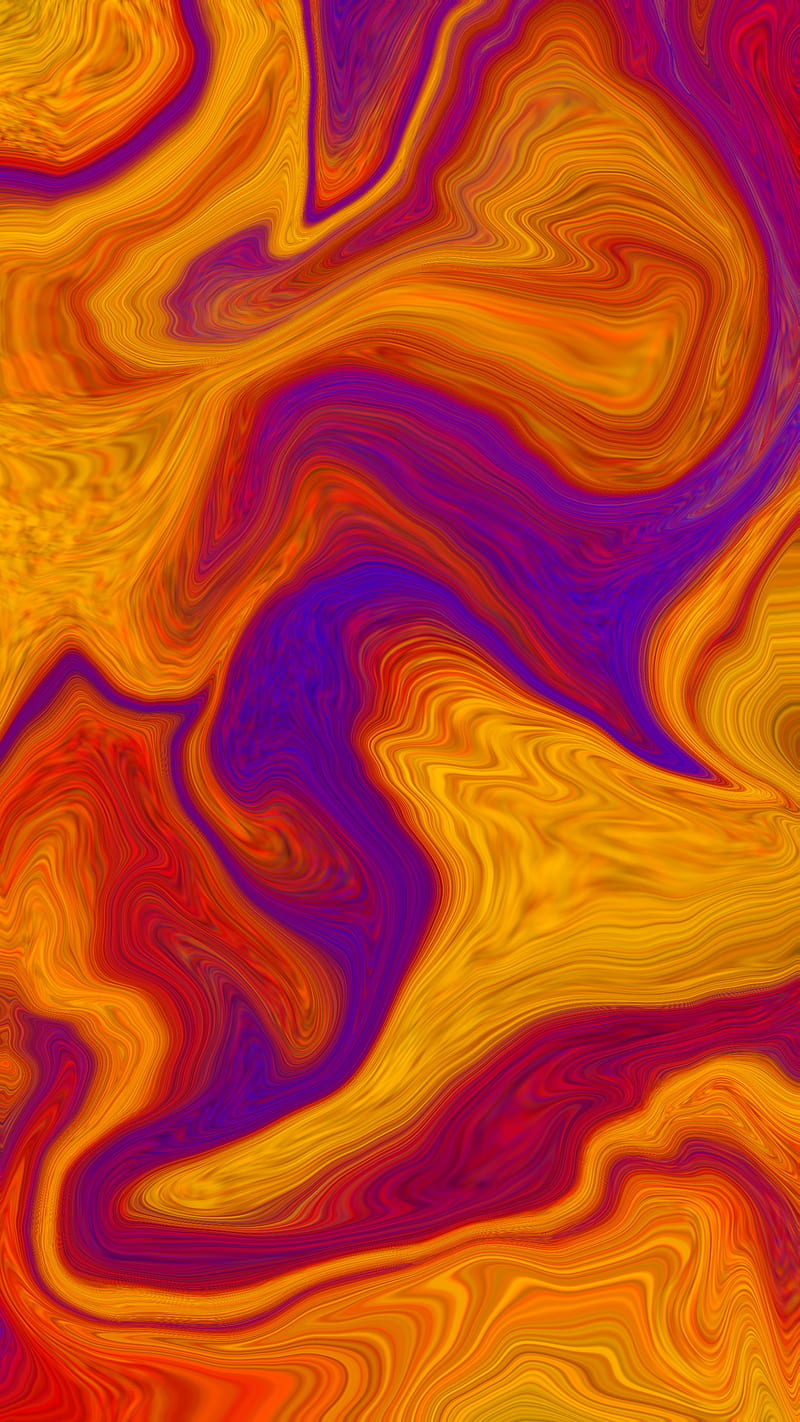warm liquid, abstract, fluid lava, orange, red, texture, HD phone wallpaper