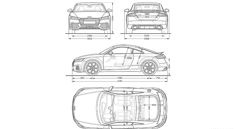 2017 Audi TT RS Coupe - Dimensions , car, HD wallpaper