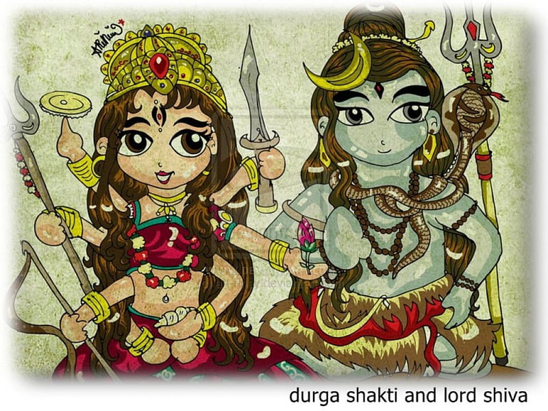 Durga shakti and lord shiva, shakti, shiv, durga, shiva siva, HD wallpaper  | Peakpx