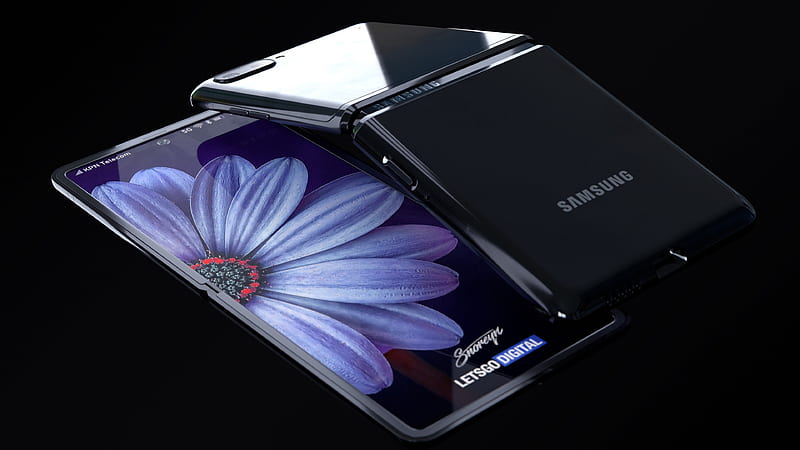 Samsung Galaxy Z Flip, foldable smartphone, HD wallpaper