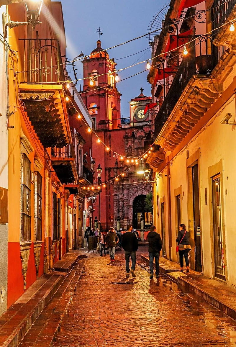 Guanajuato cultural, city, gto, night, old, pueblo, street, HD phone wallpaper