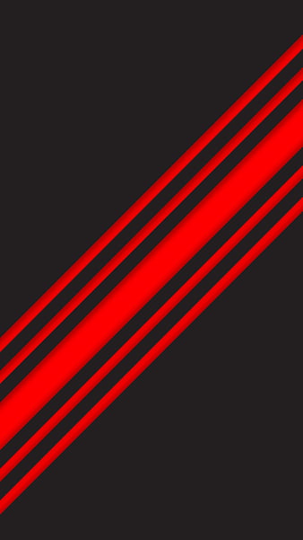 Abstract lines design, Minimal, black, double lines, flat, modern, red ...